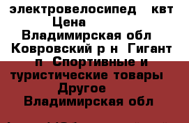 электровелосипед 1 квт › Цена ­ 52 000 - Владимирская обл., Ковровский р-н, Гигант п. Спортивные и туристические товары » Другое   . Владимирская обл.